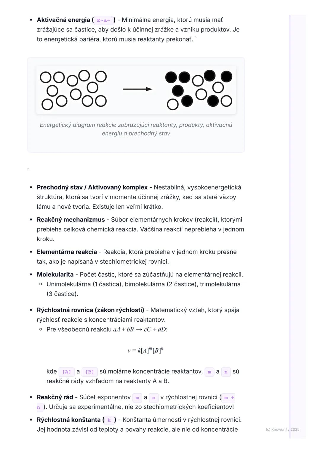 # Chemická kinetika

## Prehľad / Úvod

Chemická kinetika je oblasť chémie, ktorá sa zaoberá štúdiom rýchlosti,
akou prebiehajú chemické rea