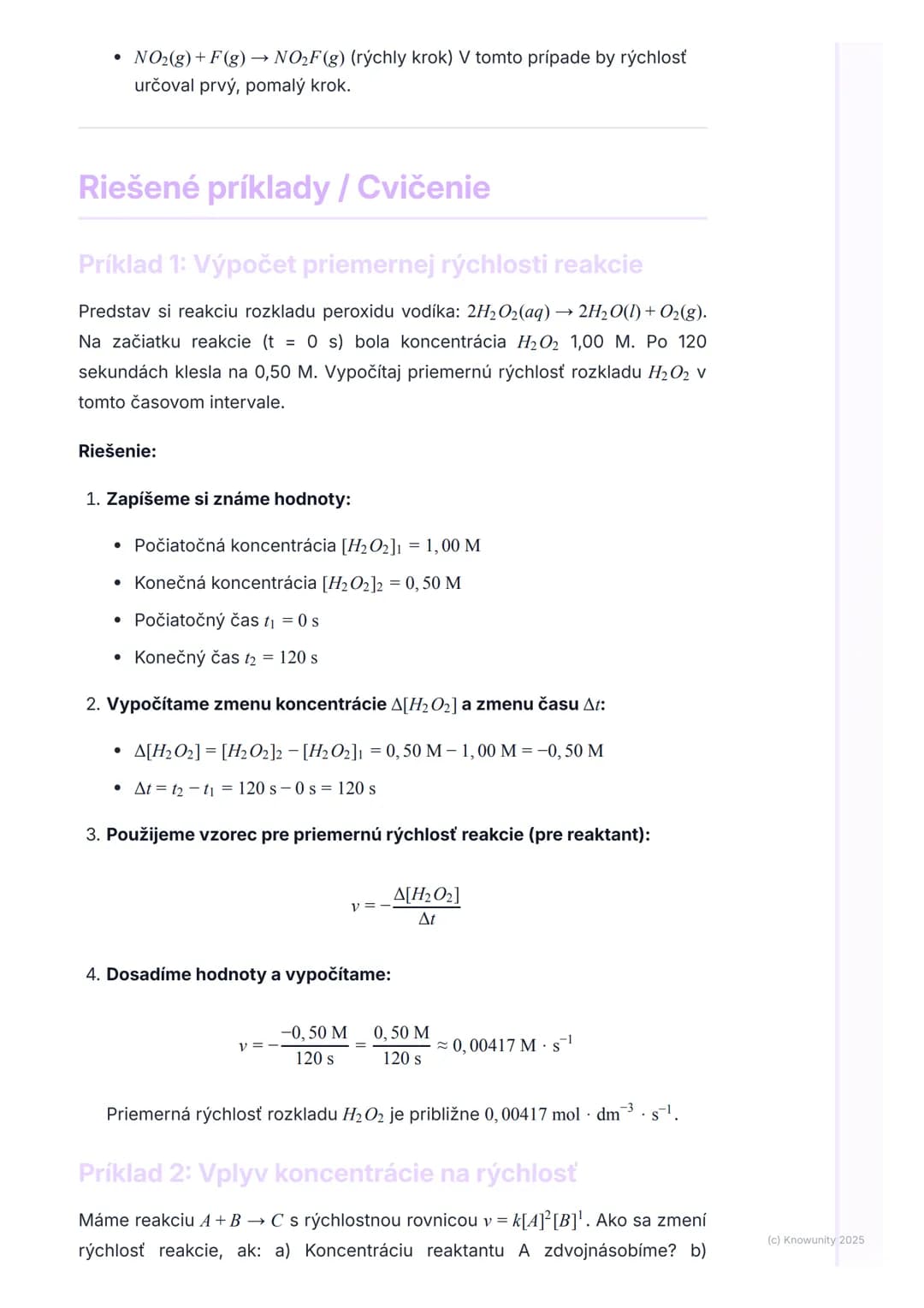 # Chemická kinetika

## Prehľad / Úvod

Chemická kinetika je oblasť chémie, ktorá sa zaoberá štúdiom rýchlosti,
akou prebiehajú chemické rea