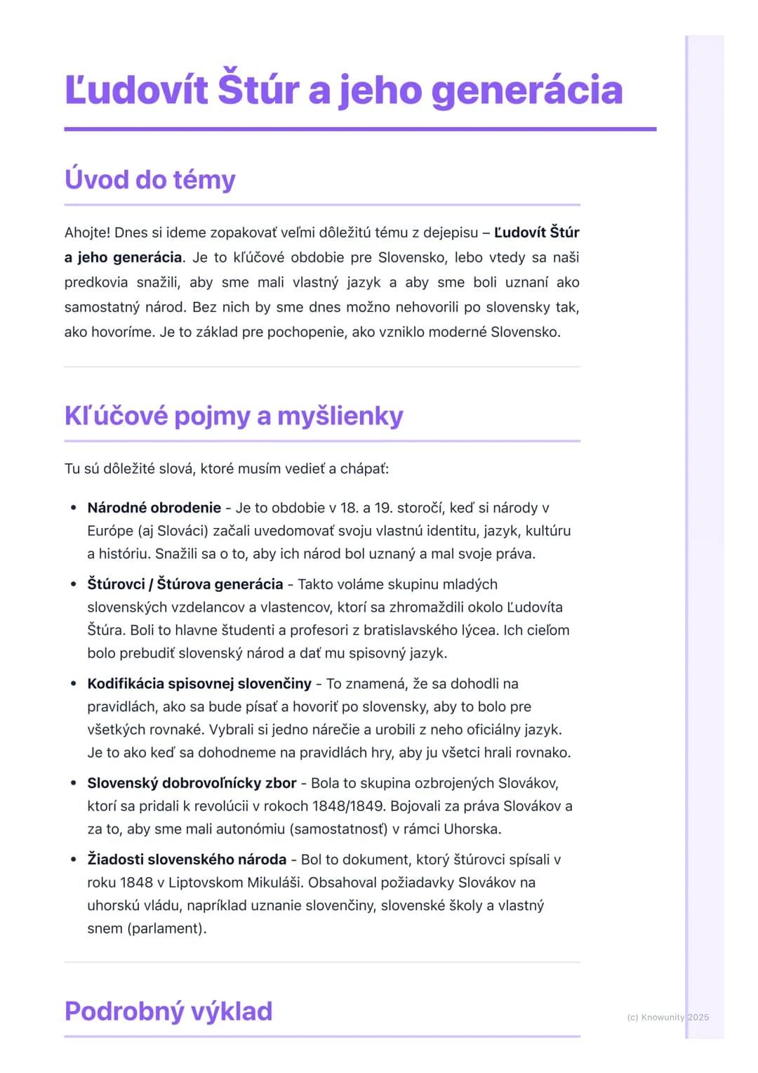 # Ľudovít Štúr a jeho generácia

Úvod do témy

Ahojte! Dnes si ideme zopakovať veľmi dôležitú tému z dejepisu - Ľudovít Štúr
a jeho generáci