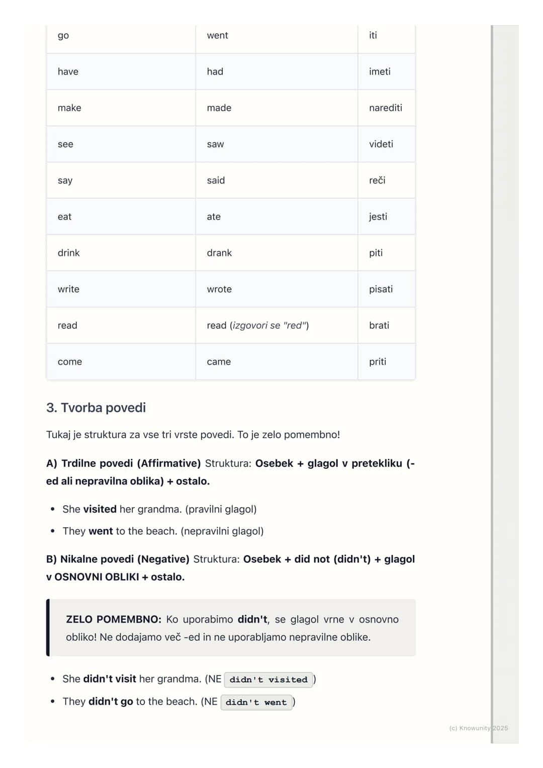 # Pretekli čas (Past Simple)

Pretekli čas: Past Simple

To je čas, ki ga uporabljamo za dejanja, ki so se začela in končala v
preteklosti. 