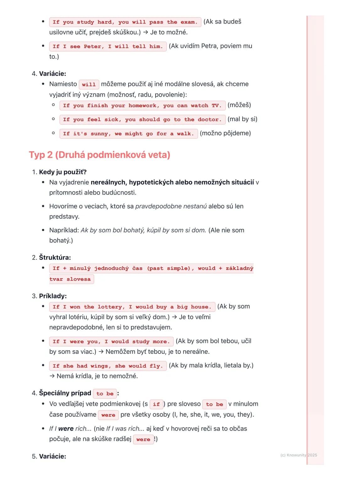 # Podmienkové vety
(Conditional Sentences)

1. Prehľad podmienkových viet

Podmienkové vety (po anglicky conditional sentences) sú super dôl