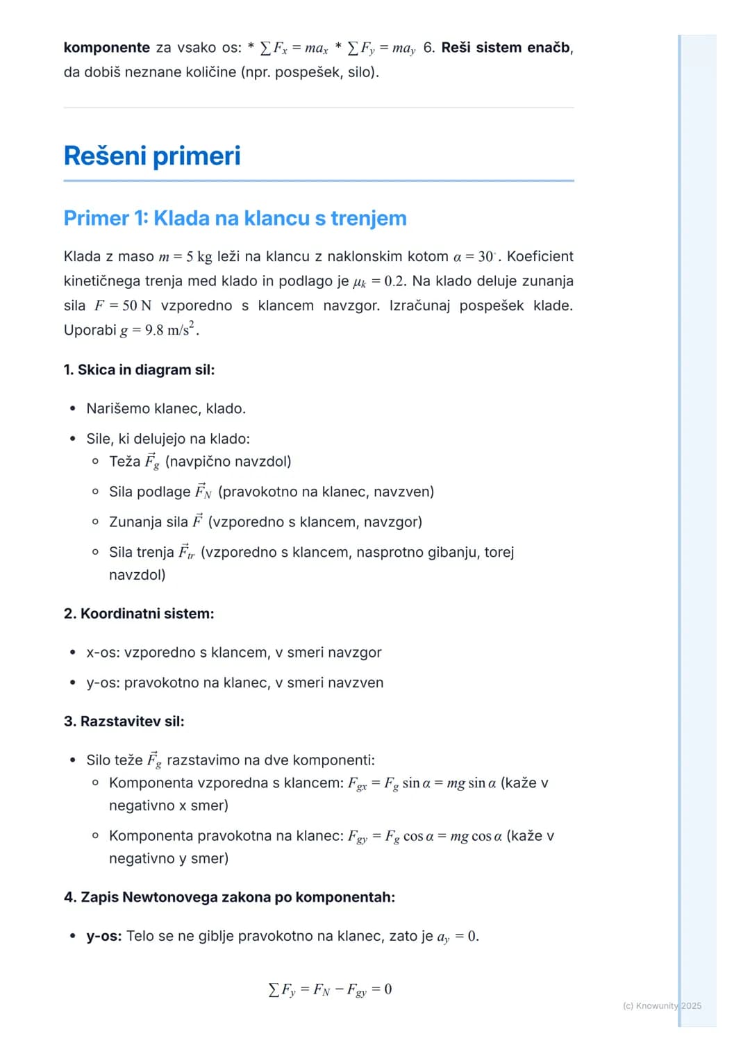 # Kinematika in dinamika točke
Uvodni pregled
Kinematika in dinamika točke sta osnova mehanike. Kinematika opisuje kako
se telesa gibljejo