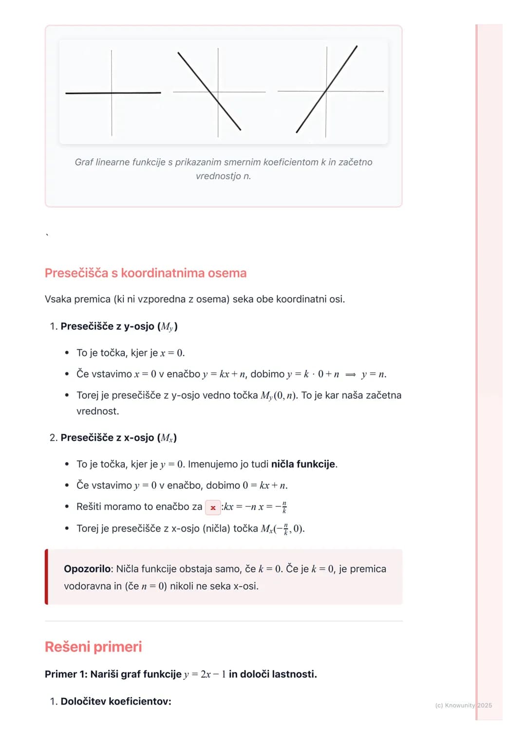 # Linearna funkcija
Kaj je linearna funkcija?
Linearna funkcija je ena izmed osnovnih funkcij v matematiki. Opisuje
odvisnost med dvema ko