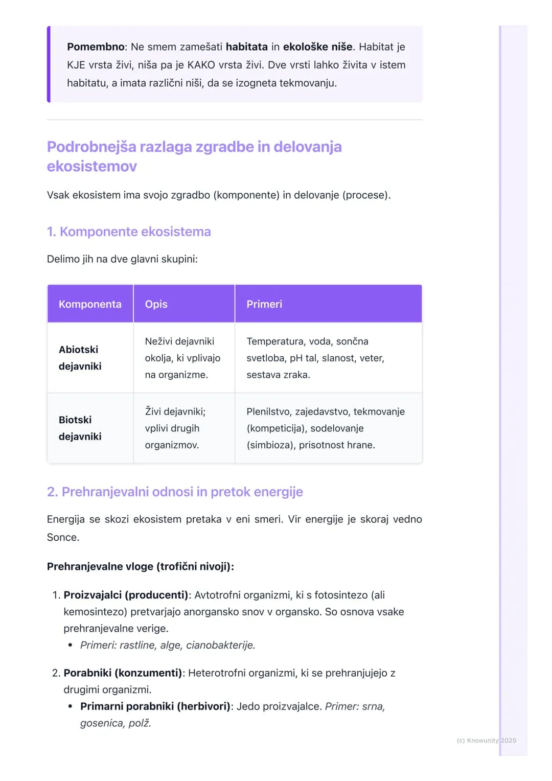 # Ekologija in ekosistemi
Uvod v ekologijo
Ekologija je veda, ki preučuje odnose med živimi bitji (organizmi) ter odnose
med organizmi in