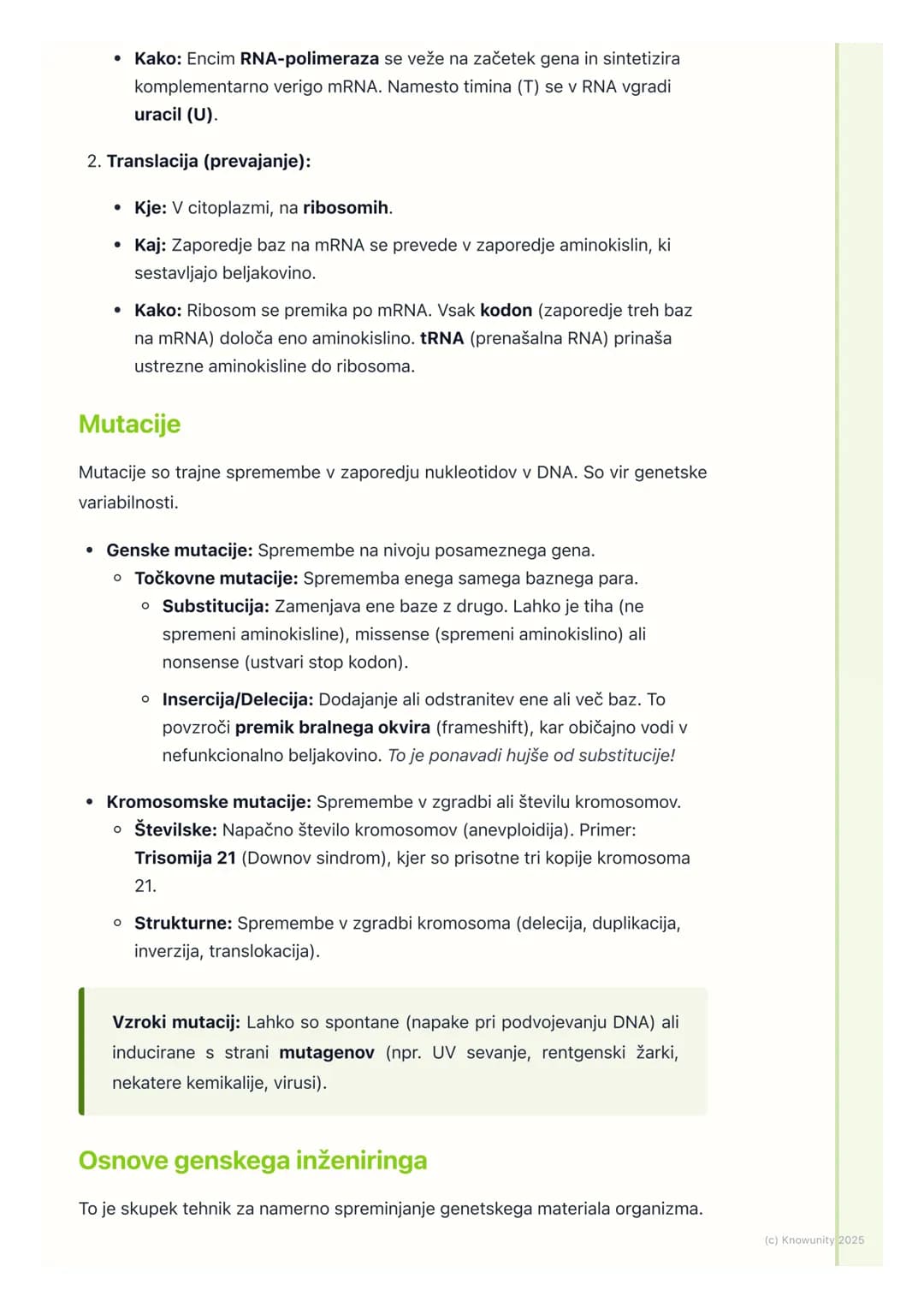 # Genetika in dedovanje
## Uvod v genetiko in dedovanje
Genetika je veda o dedovanju in spremenljivosti organizmov. Ukvarja se s tem,
kako
