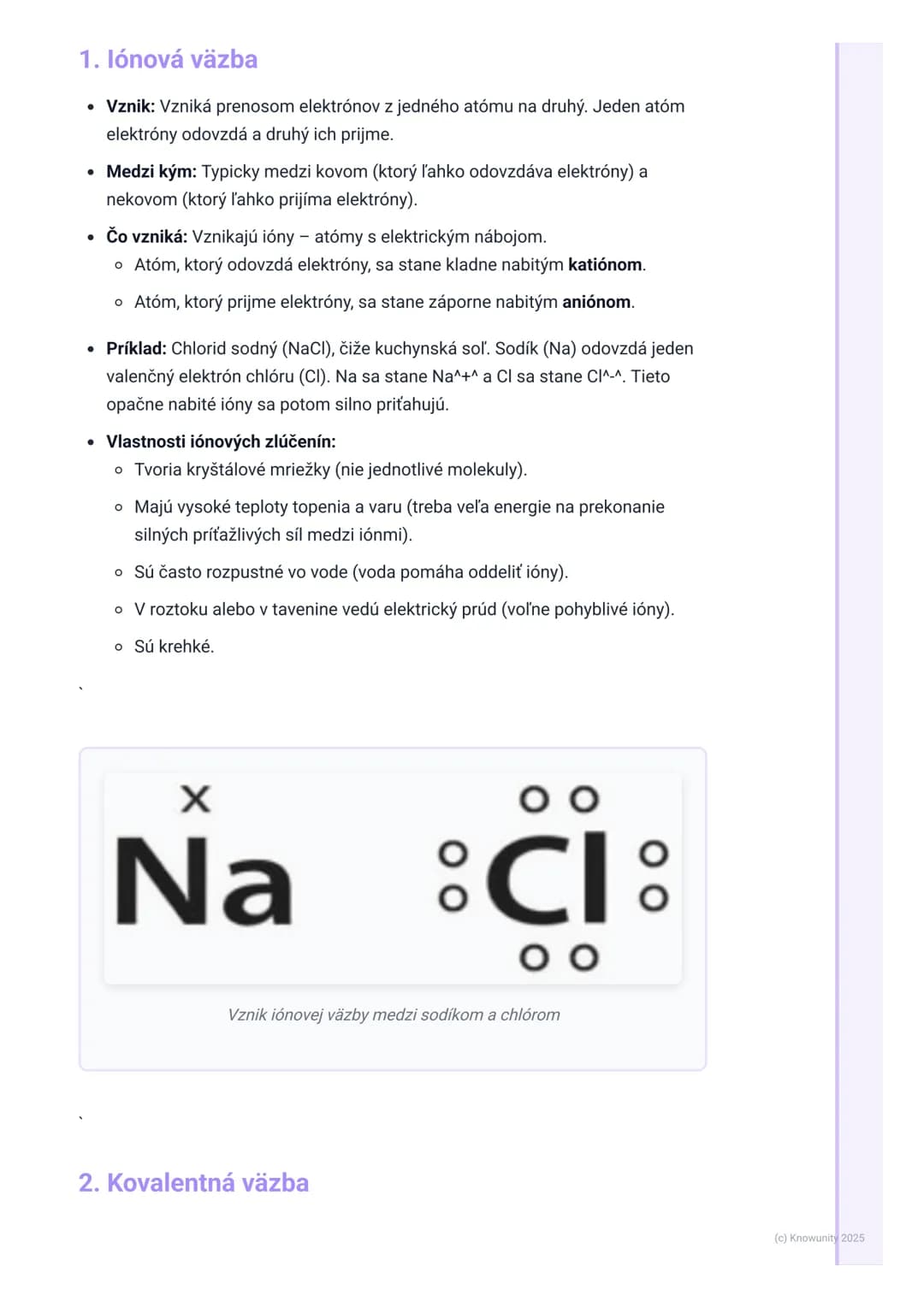 # Chemická väzba a molekuly
Prehľad / Úvod
Dnes si zopakujeme a prehĺbime vedomosti o chemických väzbách a
molekulách. Je to fakt dôležitá